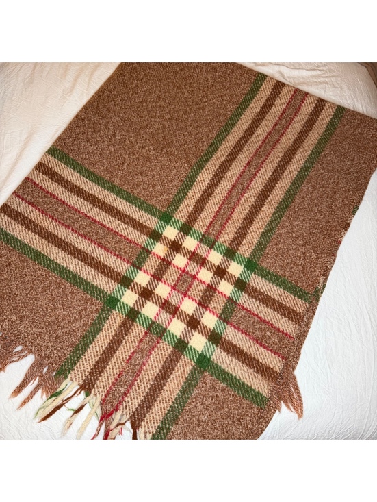 Other - Vtg Horner Brothers Woolen Mills All Wool Brown Plaid Blanket 56”x52”